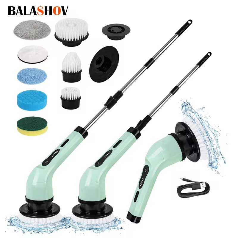Kitchen Electronics Gadgets - 9-in-1 Multifunctional Wireless Electric Cleaning Brush