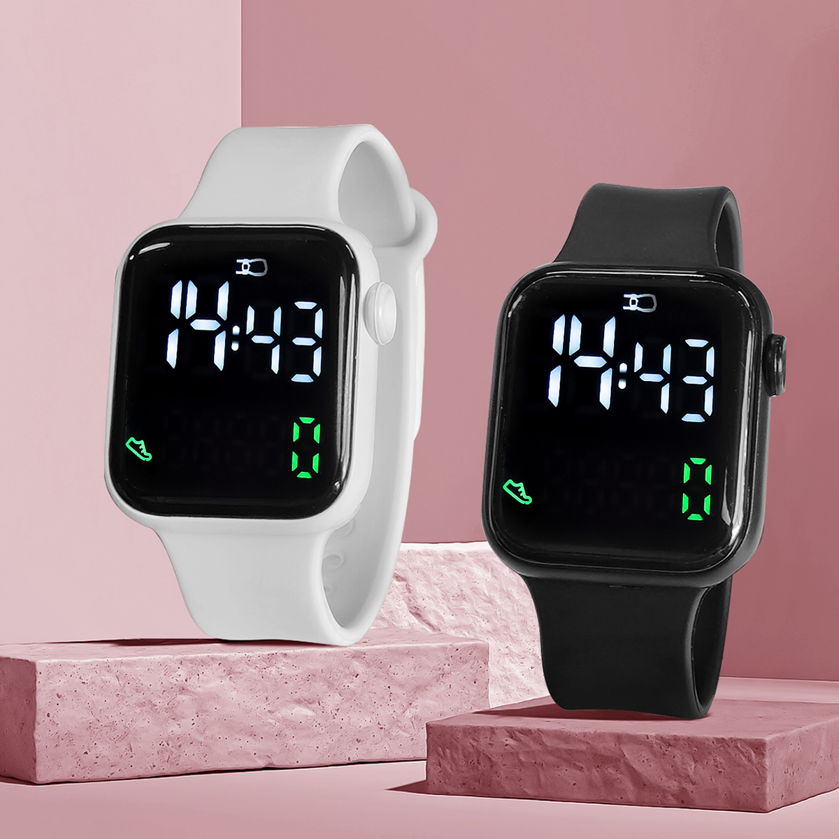 Smart Watch Kids - New 2PCS Student Minimalist Smart Watch