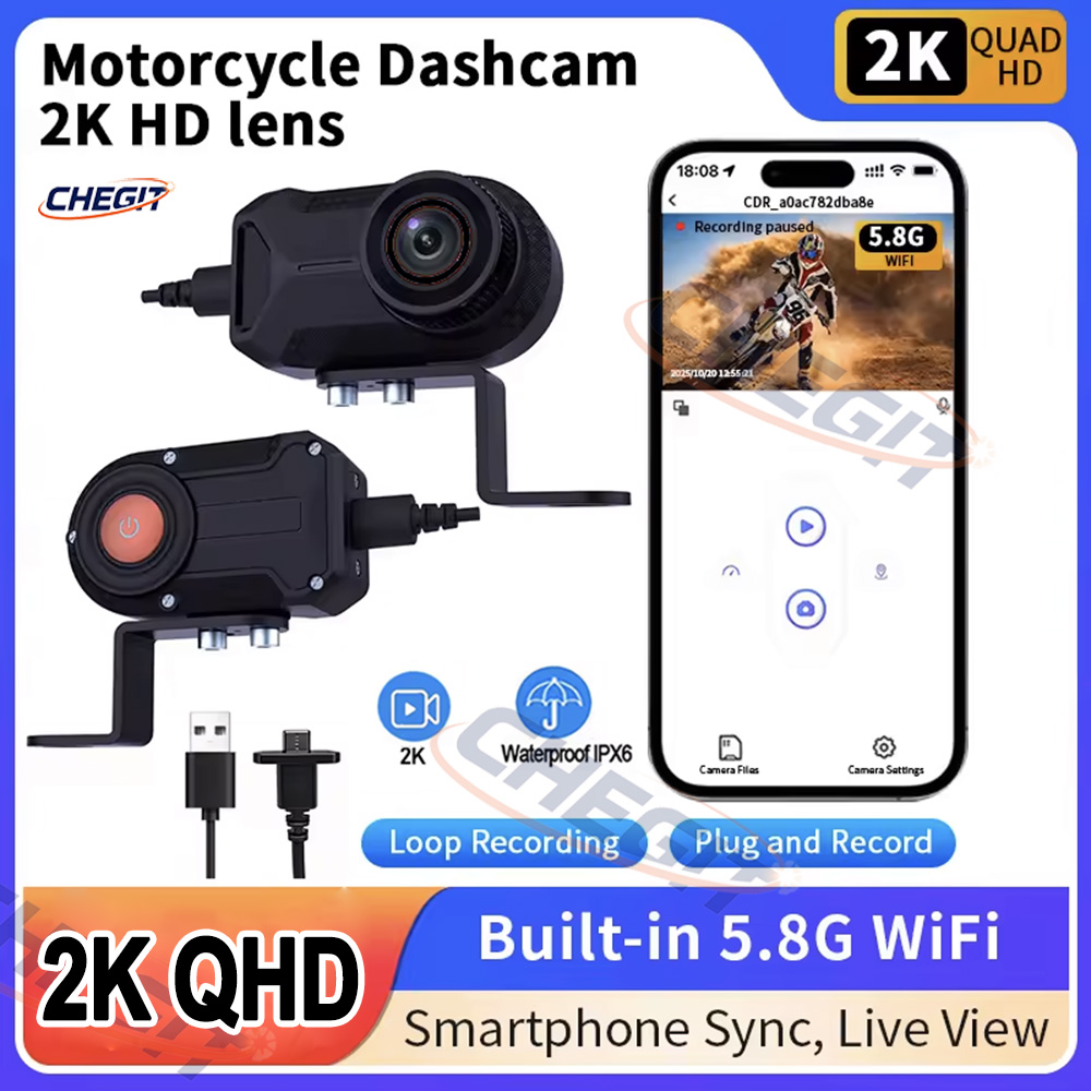 Motorcycle DVR 2K HD WiFi With - đánh giá và giá Compact Camera Mirrorless