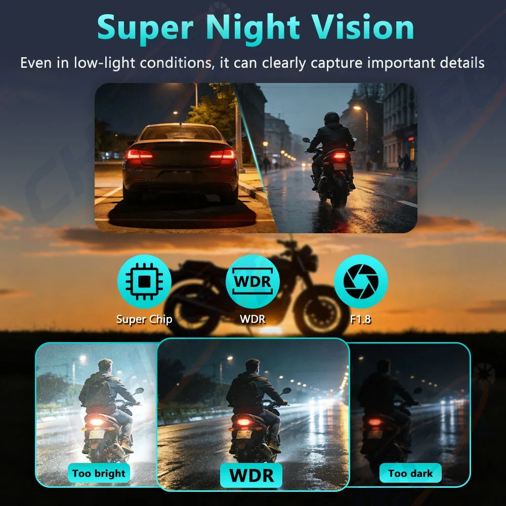 Motorcycle DVR 2K HD WiFi With - đánh giá và giá Compact Camera Mirrorless