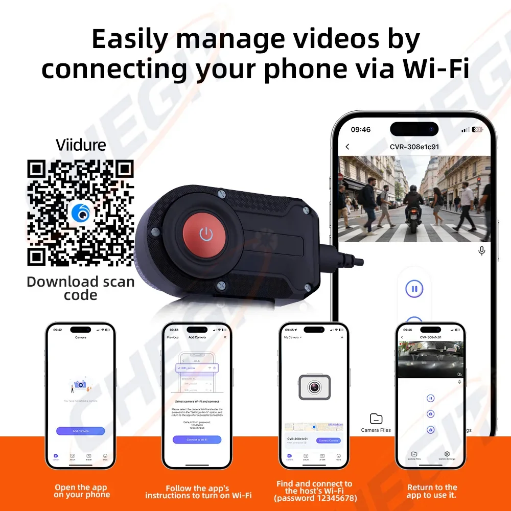 Motorcycle DVR 2K HD WiFi With - đánh giá và giá Compact Camera Mirrorless