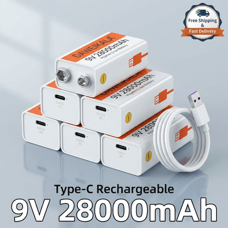 9V Type-C Rechargeable Battery - đánh giá và giá Electronics And Gadgets C