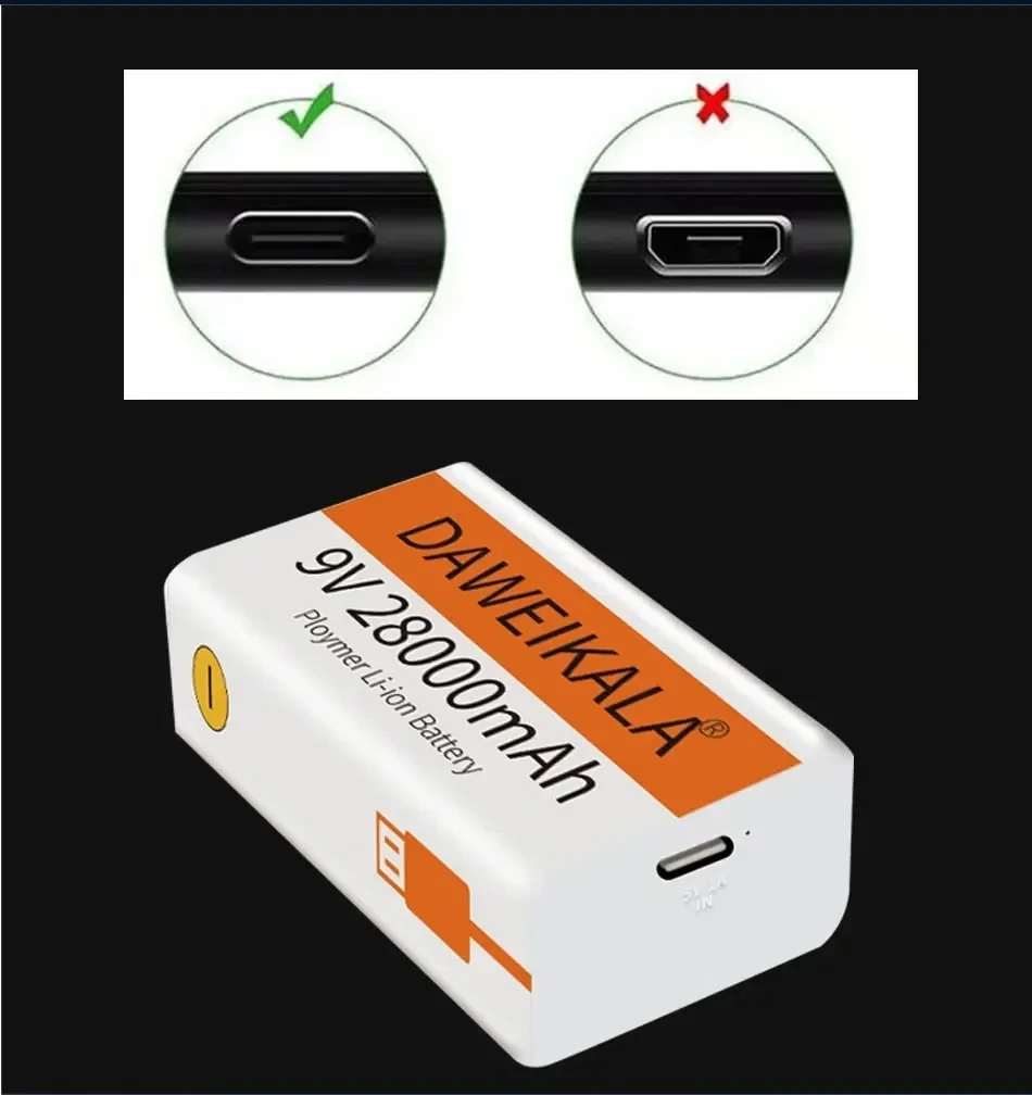 9V Type-C Rechargeable Battery - đánh giá và giá Electronics And Gadgets C