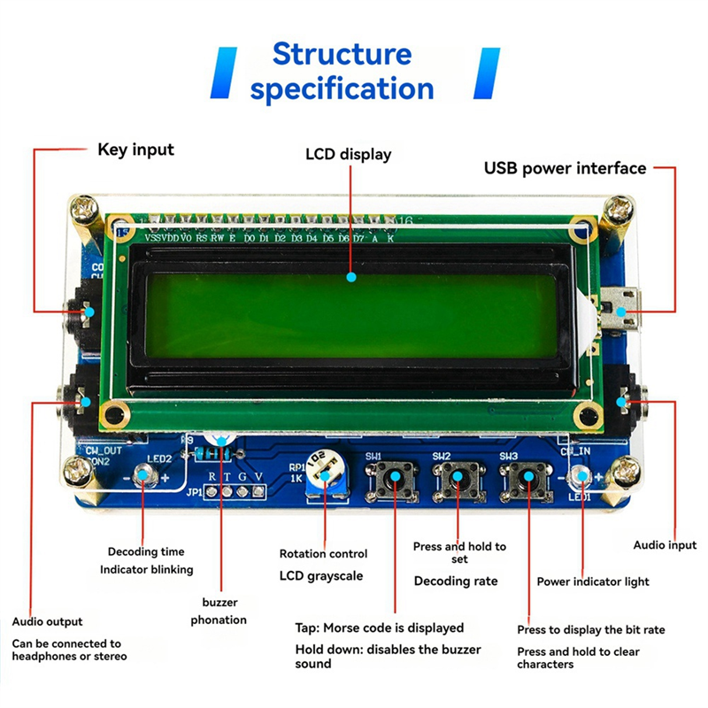 ELECT-CW Morse Code Decoder Bu - đánh giá và giá Election Electronics & Gadgets Store Woocommerce Theme