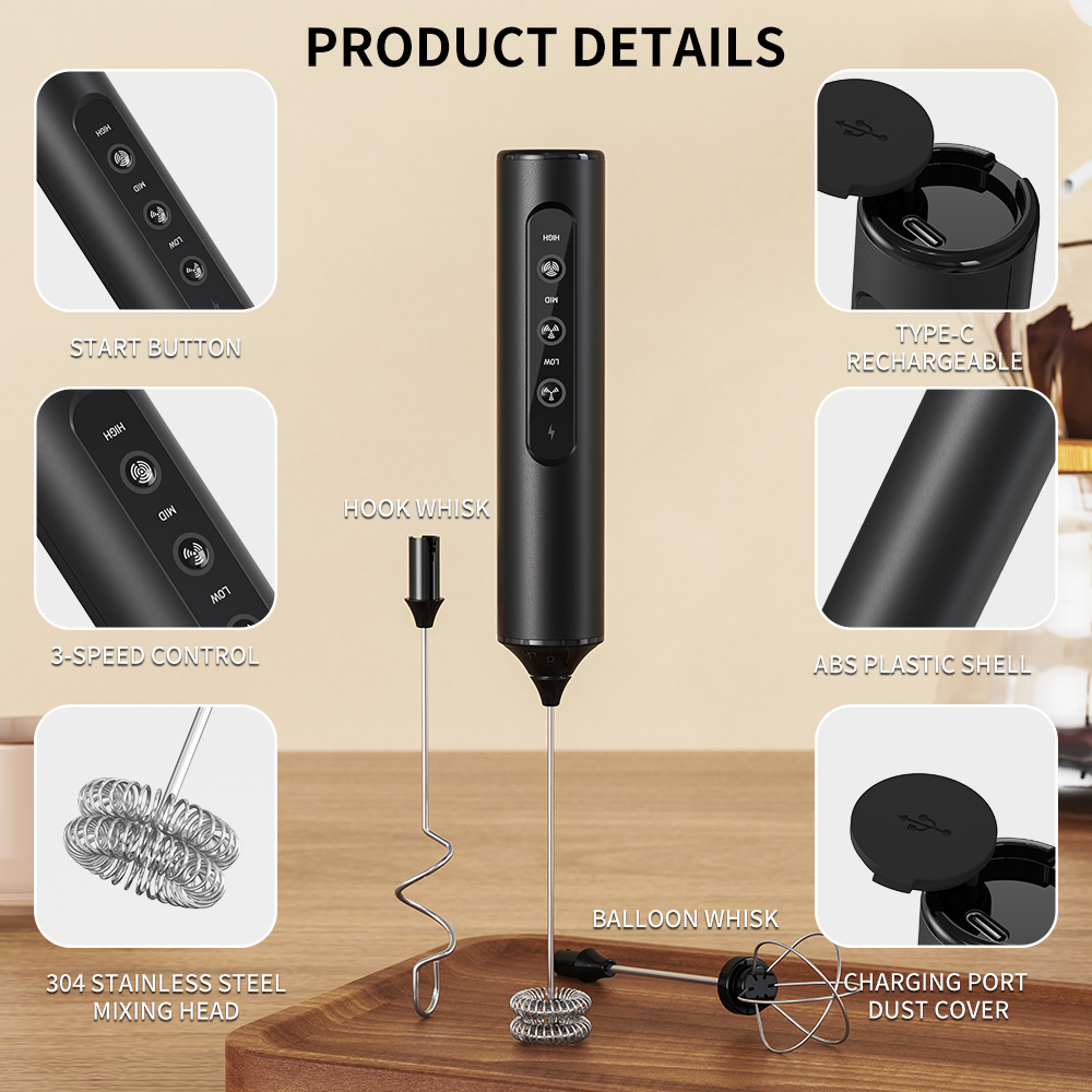3 in 1 Electric Handheld Milk  - đánh giá và giá Kitchen Electronics Gadgets