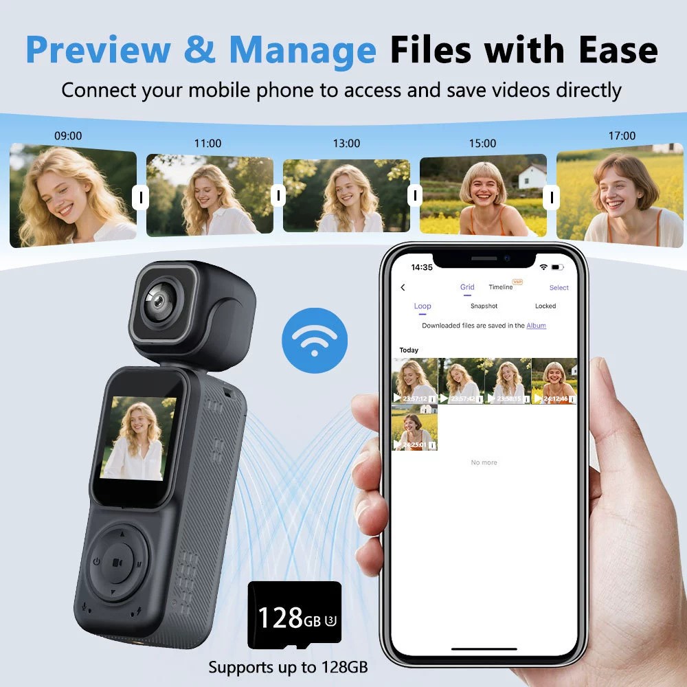 Portable Body Camera WiFi Infr - đánh giá và giá Compact Camera Mirrorless